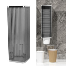 Transparent Gray Cup Dispenser 94x94x281mm PET/ABS