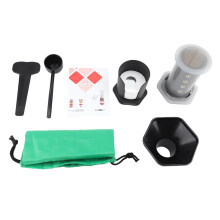 Újrafelhasználható rozsdamentes acél szűrőkészlet AeroPress kávéfőzőhöz, hatszögletű tölcsér, egyszerű telepítés, nincs több