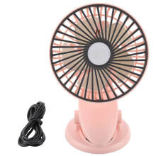 Ventilador de mesa recarregável com clipe, mini ventilador de mesa a bateria com pescoço ajustável em 360 graus, ventilador portátil USB para