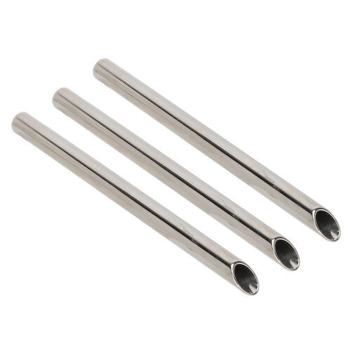 3Pcs Receiving Tubes MedGrade SS 5mm Silver 2