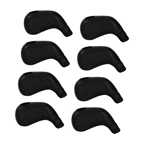 High Elastic Golf Iron Head Cover Thick Soft PU Golf Head-Black