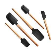 5 Piece Heat Resistant Silicone Baking Spatulas With Ergonomic