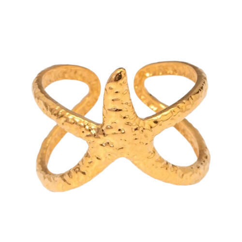 Bague étoile de mer réglable d'inspiration Marine à la mode,-39