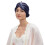 Luxurious Silk Sleeping Cap Double Layer Twisted-Navy Blue 1