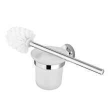 Toilet Brush Set With Wall Mountable Steel Brackets for Bathroom