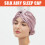 Stylish Double Layer Twisted Silk Sleep Cap Silk-Silver gray 6