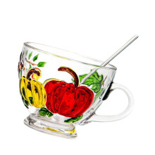Glass Coffee Mugs Set Coffee Cups with Handle Heat Resistant