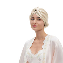 Couverture de cheveux en soie réglable,-Champagne léger