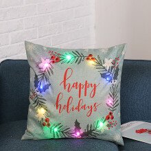 Woondecoratie & Cadeaukeuze Machinewasbare kussenhoezen Linnen & Polyester Feestelijke plaids Kerstkussenhoezenset Feestelijke decoratieve kussenhoes