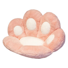 Vloerkussen in de vorm van een kattenpoot, comfortabel zitkussen voor een luie bank met huidvriendelijke pluche stof, warm kussen met ritssluiting.