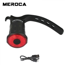 (Style B) Luz trasera para bicicleta MEROCA con sensor inteligente de freno, resistente al agua y con carga LED.