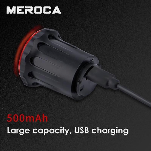 (Style A) MEROCA Bike Rear Light Bicycle Smart Sensor Brake Tail Light Waterproof LED Charging 2