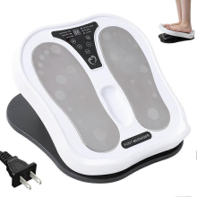 (US Standard) Masajeador de pies y piernas EMS con calor, 15 programas, 50 niveles de intensidad y control remoto.