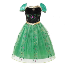 (130 (6T), Anna 2) Disney Frozen Children Elsa Anna Costume For Kids Girls 4 8 10 Y Cosplay Snow Queen Clothes Fancy Party Birthday Princess Dress