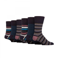 (Brown, 6-11 UK) Lot de 6 paires de chaussettes en bambou non élastiques pour homme