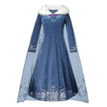 (130 (6T), Elsa 14) Disney Frozen Children Elsa Anna Costume For Kids Girls 4 8 10 Y Cosplay Snow Queen Clothes Fancy Party Birthday Princess Dress