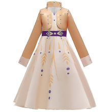 (130 (6T), Anna 5) Disney Frozen Children Elsa Anna Costume For Kids Girls 4 8 10 Y Cosplay Snow Queen Clothes Fancy Party Birthday Princess Dress