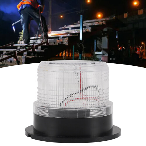 8LED Solar Beacon Red/Blue 1200mAh 12.8x9.5cm 1