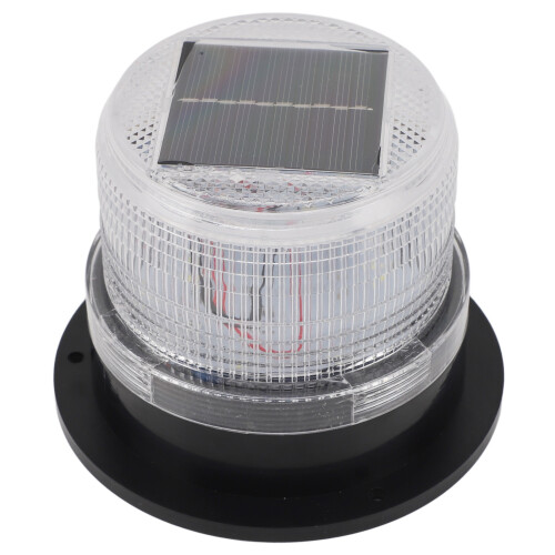 8LED Solar Beacon Red/Blue 1200mAh 12.8x9.5cm 2