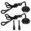 2 Sets Parcel Shelf String Car Boot Rear Strings Hook Clips and Rear Trunk Parcel Shelf String Hanging Rope Car Accessories Replacement 4