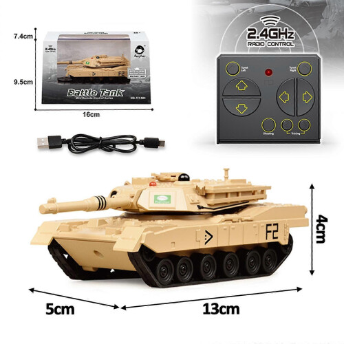 Char télécommandé avec tourelle rotative, modèle réduit de véhicule radiocommandé pour 1