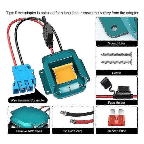 Power Wheel Adapter Compatible with Makita 18V LXT Battery 2