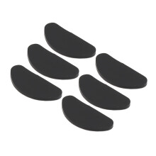 Silicone Glasses Cushions 20 Pairs D Shape Non Slip Nose Pads Black