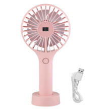 Mini ventilador compacto e leve, recarregável via USB, com design ergonômico para viagens, ventilador portátil a bateria com baixo consumo de