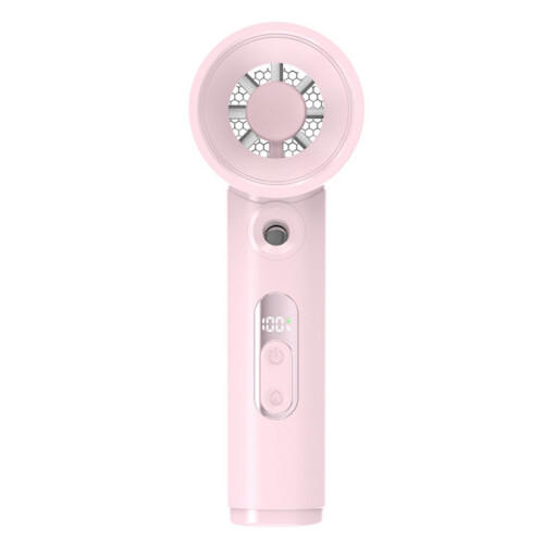 Portable Handheld Misting Fan Folding Rechargeable Cooling-Pink