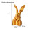 Traditionelle goldene Hasenstatue mit traditionellem-2 Packung 7