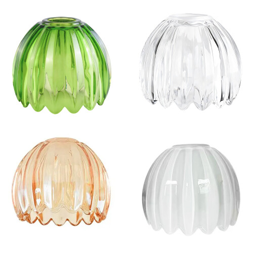 Rustproof Glass Flower Pendant Light Shade User-cognac color 1