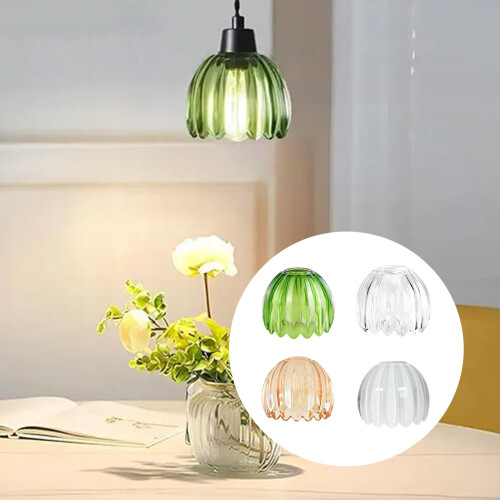 Simple Glass Hanging Light Shade Quick Setup Industrial-Clear 2