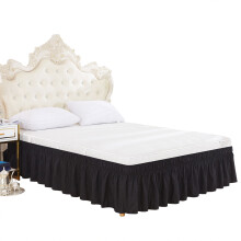 Elegante bedrok voor een tweepersoonsbed, gemaakt van microvezelstof met een omwikkelend ontwerp en een verstelbare elastische band voor een naadloze