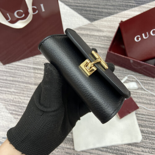 GUCCI Beige Leather Card Case | Premium Quality Mini Wallet 828148 1