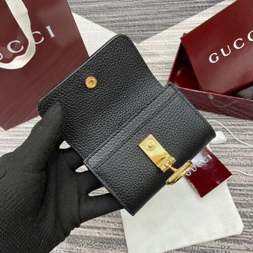 GUCCI Beige Leather Card Case | Premium Quality Mini Wallet 828148 2