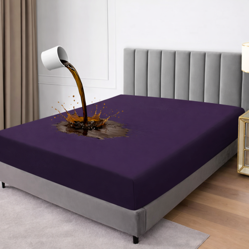 ( Plum, Superking) 2 Pack Waterproof Mattress Protector-30cm Deep Elastic Fitted Sheet 1
