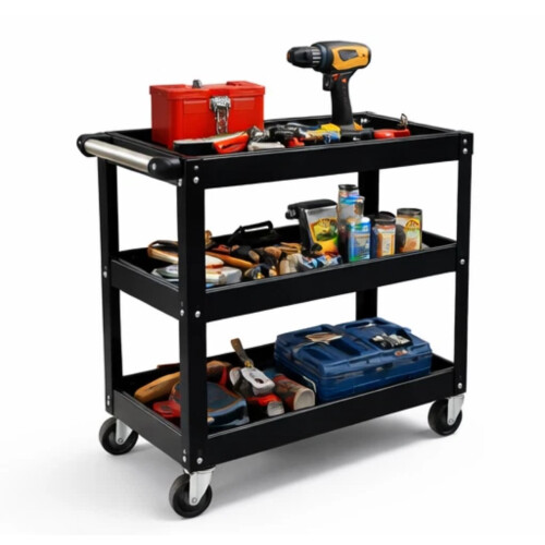 3 Tier Cart Tool Storage Trolley Garage Workshop 2