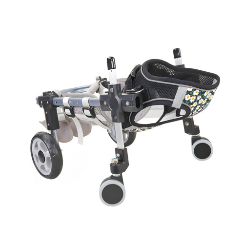 Supportive Comfortable Adjustable Pet Wheelchair Four Wheel-L