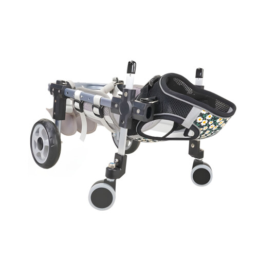 Supportive Comfortable Adjustable Pet Wheelchair Four Wheel-M