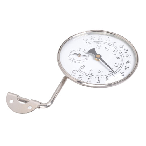 100mm Analog Thermometers Hygrometer Environment Gauge Silver