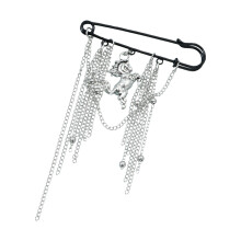 Stylish Tassels Brooch Horse Year Design Geometric Badge Pin