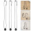 6Pcs Universal Magnetic Hands-Free Mic Lanyard Adjustable Black Fabric 6