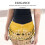 Yellow Three-Layer Dance Skirt with Glitter Sequin Hip Scarf 3