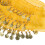 Yellow Three-Layer Dance Skirt with Glitter Sequin Hip Scarf 4