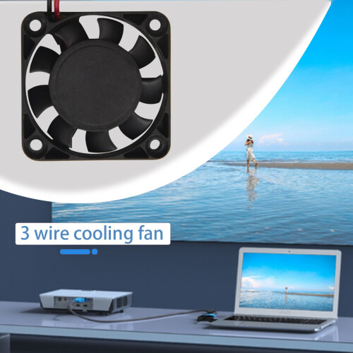 2 Stuks 3-Pins 40 mm Vierkante Pc-Computer Koelventilator  12 V Zwart 2