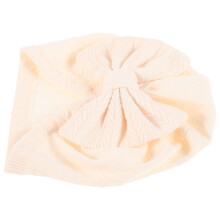 Bonnet Bébé Turban Coton Beige Nœud Style Adorable