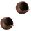 2Ensembles Tasses Naturel Marron Bois Pour Dessert 3