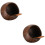 2Ensembles Tasses Naturel Marron Bois Pour Dessert 6