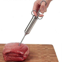 Meat Injector Syringe, Stainless Steel Marinade Flavor Injector Kit
