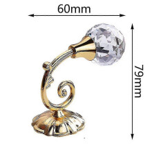 (GD) Mardi Gras 2024 2x Large Metal Crystal Glass Curtain Holdback Wall Tie Back Hanger Holder - Pengj